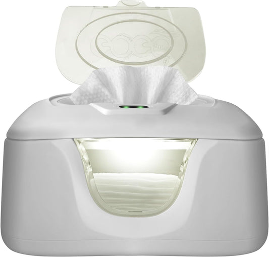 GOGO Pure Baby Wet Wipe Warmer front view showing LED light