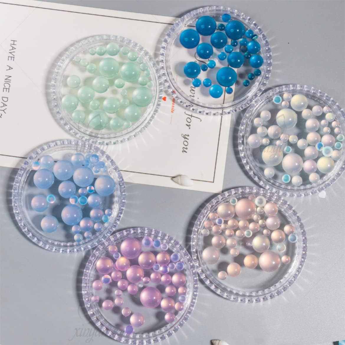 Dedyel nail art pearls set front view