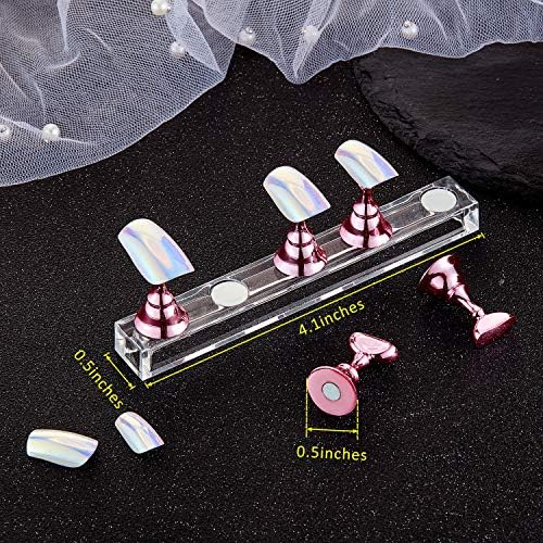 Two sets of Blulu acrylic nail stands for professional manicure