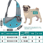 PetAmi dog sling carrier showing breathable mesh design