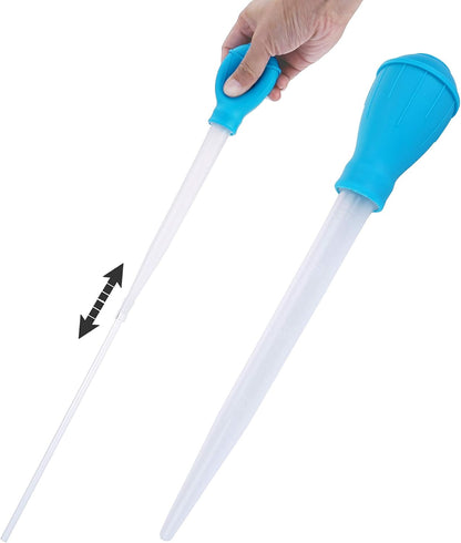 18.7in Long Turkey Baster for Aquarium, 50ml Long Pipette for Fish Tank Coral Food Feeder Syringe Aquarium Water Changer Siphon for Marine Fish Reef Aquatic Plant Spider, Black - Image 9
