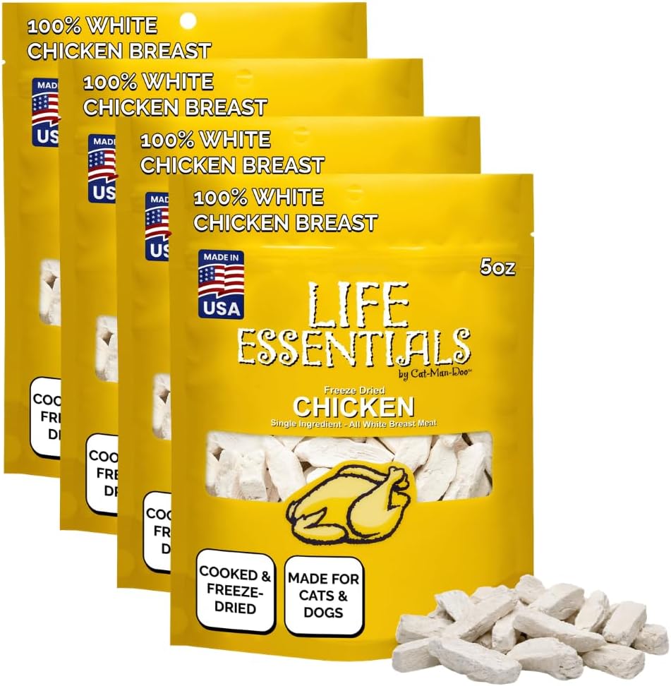 Life Essentials by Cat-Man-Doo | Chicken - 5oz. Bag | Freeze Dried Chicken Cat & Dog Treats | Healthy, Single Ingredient, Training Treats, High Protein - Image 10
