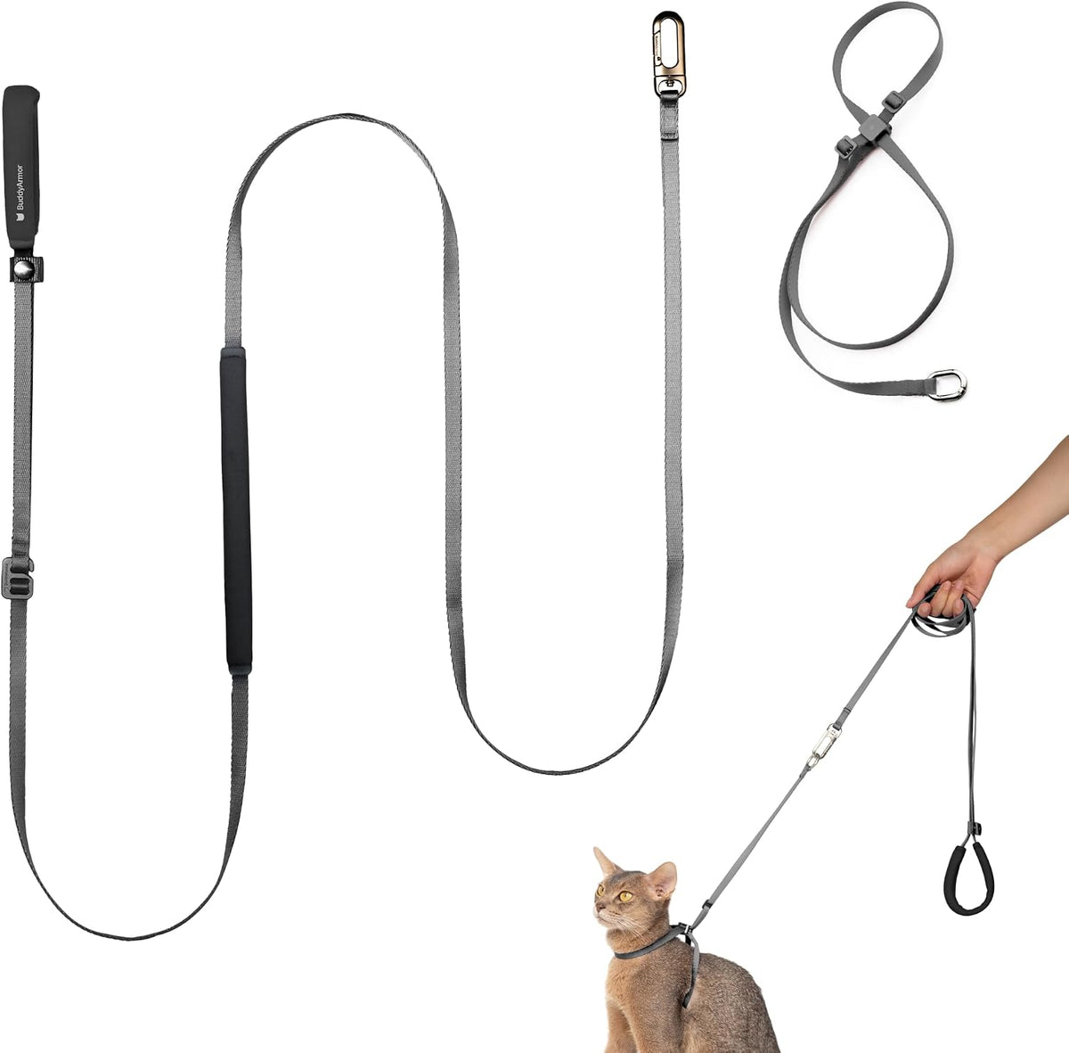 Cat Harness and Leash Set, Escape Proof Cat Harness Lightweight Leash with Padded Handle, Adjustable Leash Harness for Kitten>4lbs Small Large Cats Walking Training (Blush Pink, S) - Image 13