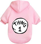 Dog Hoodie Pet Clothes for Small Dogs Thing 1 Printed Hoodies Medium Puppy Hooded Sweatshirt Pullover Outfit(Wine Red,2XL) - Image 9