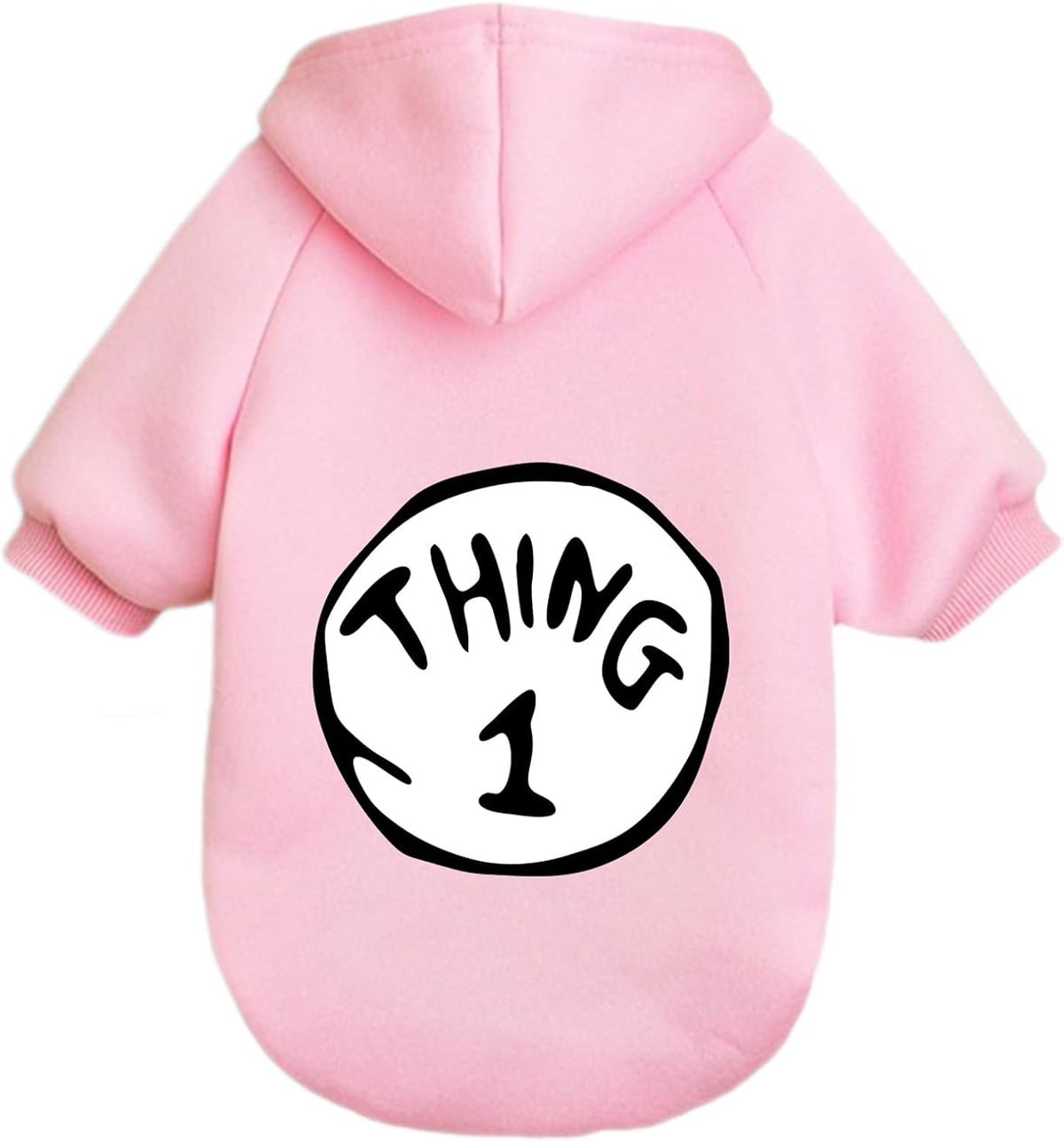 Dog Hoodie Pet Clothes for Small Dogs Thing 1 Printed Hoodies Medium Puppy Hooded Sweatshirt Pullover Outfit(Wine Red,2XL) - Image 9