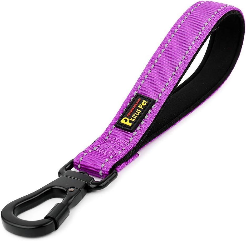 PLUTUS PET 10 Inch Short Dog Leash for Large Dogs with Locking Carabiner Clip & Padded Handle 10", Pink - Image 10
