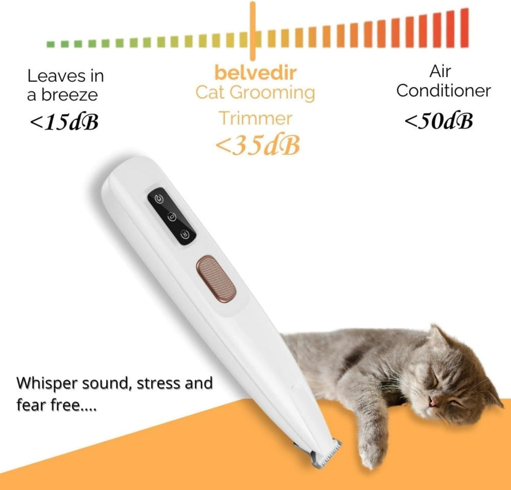 Belvedir pet hair trimmer close up of rounded skin safe blades