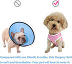 Kukaster Pet striped dog recovery apparel protecting abdominal wounds after spaying