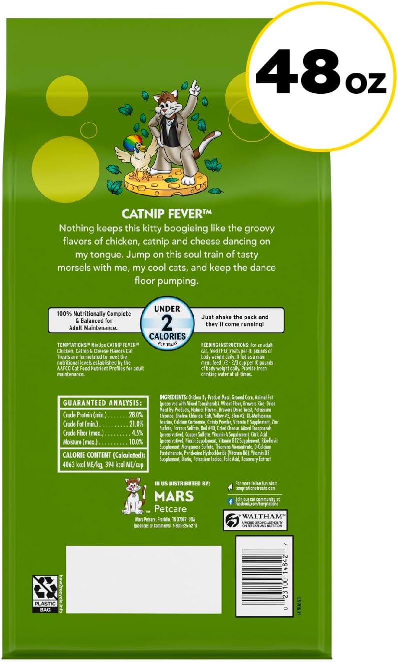 Temptations MixUps crunchy and soft cat snacks ultra value size packaging