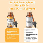 Natural flea and tick herbal supplement for dogs close up