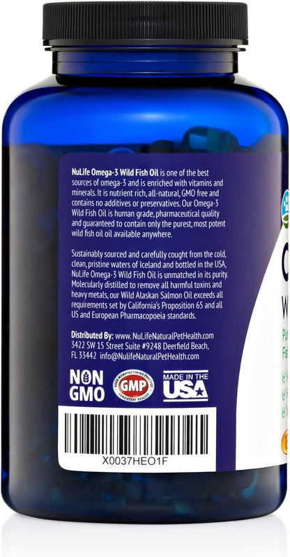 Pure Omega 3 Fish Oil for Dogs, Wild Caught from Iceland, Skin and Coat Supplement for Shedding, Dry Itchy Skin and Allergies, Rich in EPA + DHA with Omega 3, 6 & 9 Fatty Acids, 1000mg, 180 Capsules - Image 9