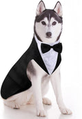 Weewooday Dog Tuxedo and Bandana Set front view formal pet party wear