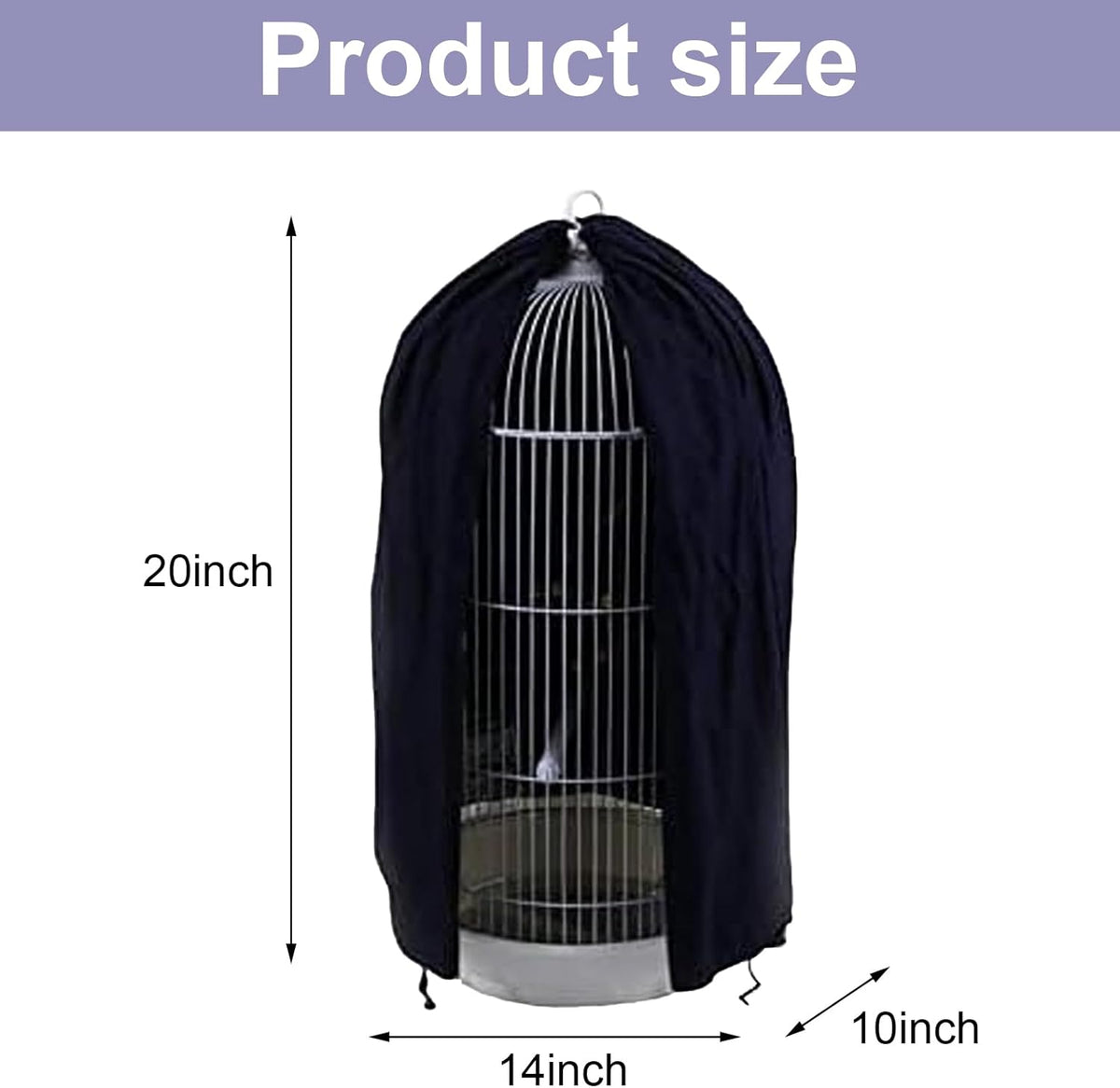 Close up of breathable fabric on AJFHKJ universal bird cage cover