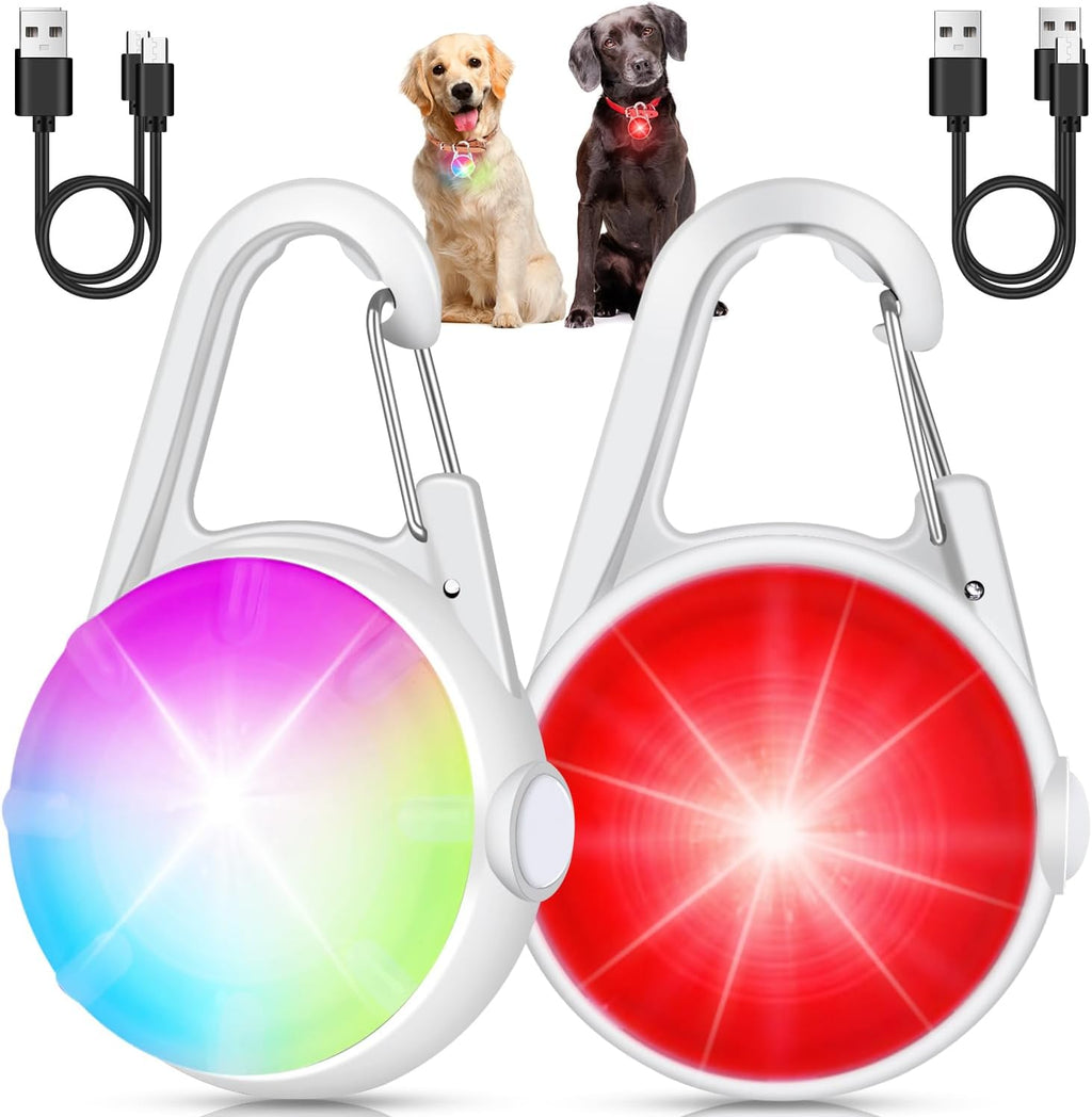 2 Pack Dog Collar Light, 4 Modes Clip On Dog Lights for Night Walking, Glow in the Dark LED Pet Collar Charm, Rechargeable Pet Camping Essentials for Nighttime Running, Cycling, Hiking(Black) - Image 9