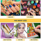 Hand using a wax dotting pen to pick up a crystal rhinestone