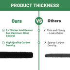 Useamie odor absorbing replacement pad demonstrating its flexible and durable fibrous construction.