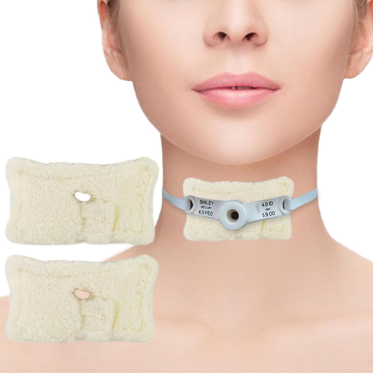 DanVirtuous Reusable Tracheal Tube Sleeves beige front view for medical wound care.
