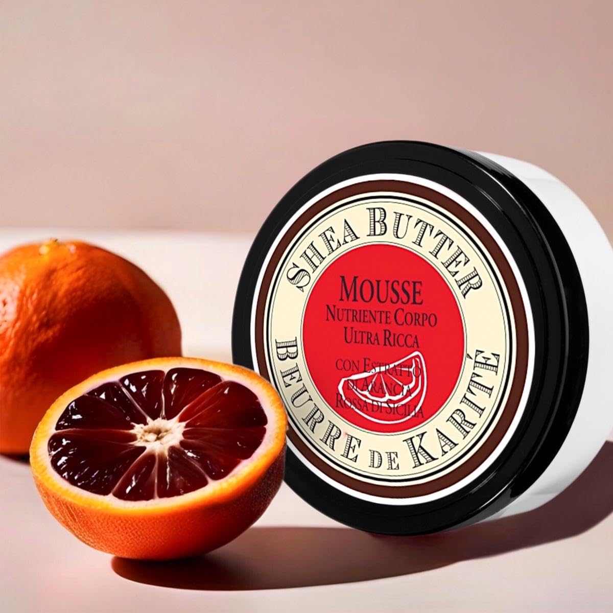 Perlier Shea and Sicilian Blood Orange Body Mousse front view packaging