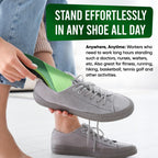 Side profile of XSTANCE orthotic inserts highlighting the 3.5 cm TPU arch base.