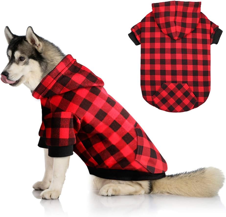 Comfortable machine washable pet hoodie jacket for large breeds