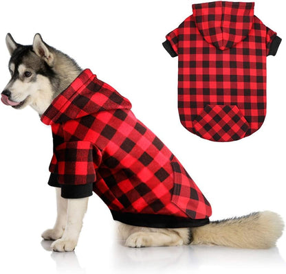Comfortable machine washable pet hoodie jacket for large breeds