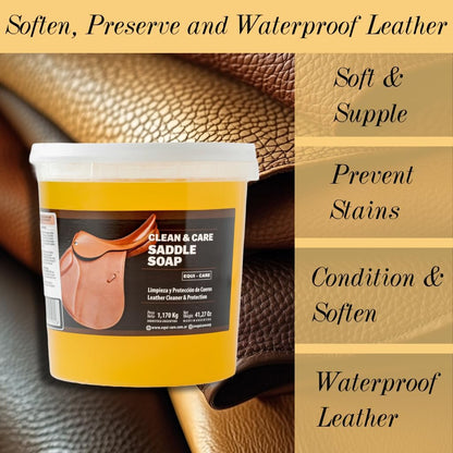 Deep moisturizing leather conditioner tub showcasing authentic USA imported packaging.