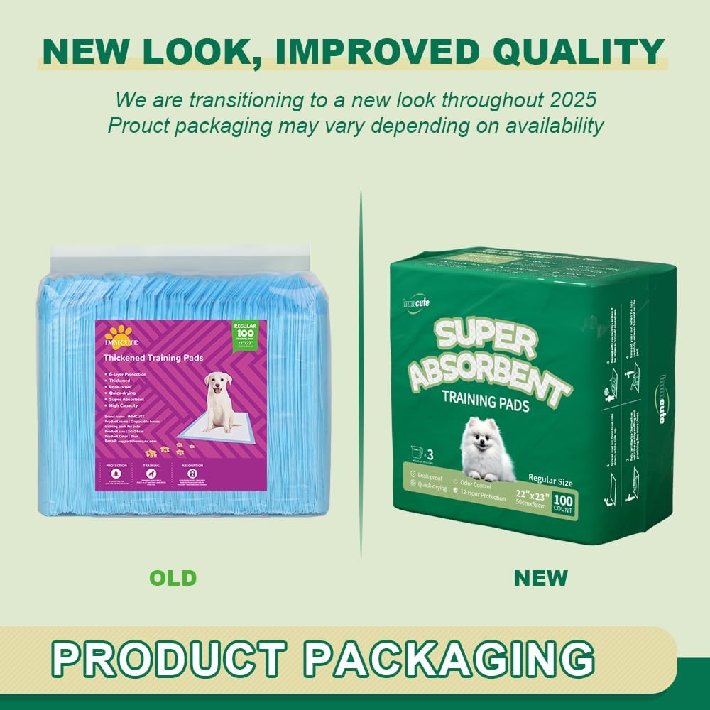 IMMCUTE dog training pads 6 layer leak proof diagram illustration