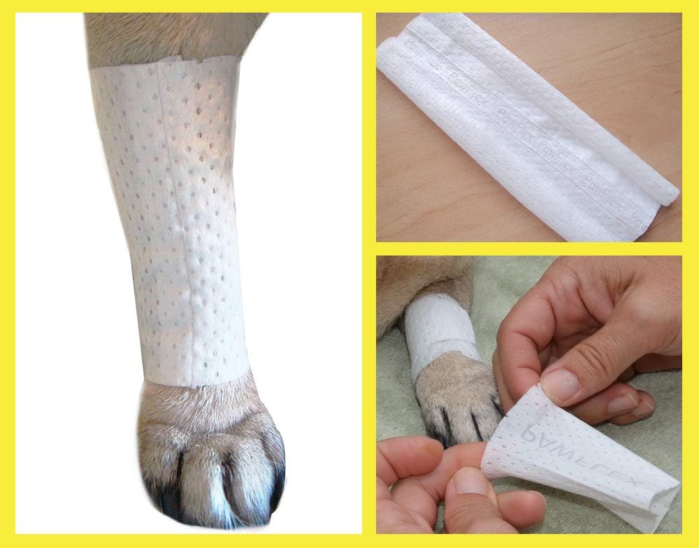 PawFlex Protective Sleeve Tubular Cover - Bandages - for Dogs Cats and Other Pets First Aid Wound Care Comfortable Non-Adhesive Breathable & Water Resistant 12 Strips (yields 24-36 Covers)-(X-Large) - Image 9