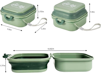 Cermug foldable dog bowl with wrist strap lanyard attachment for hiking convenience