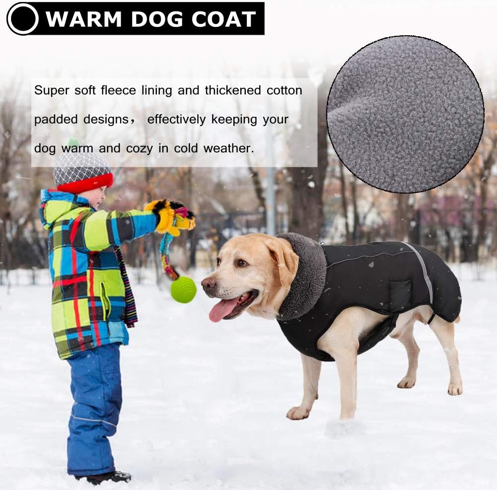 Close up of Qbleev dog coat furry turtleneck