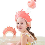 Fusacony crown baby shower cap red front view