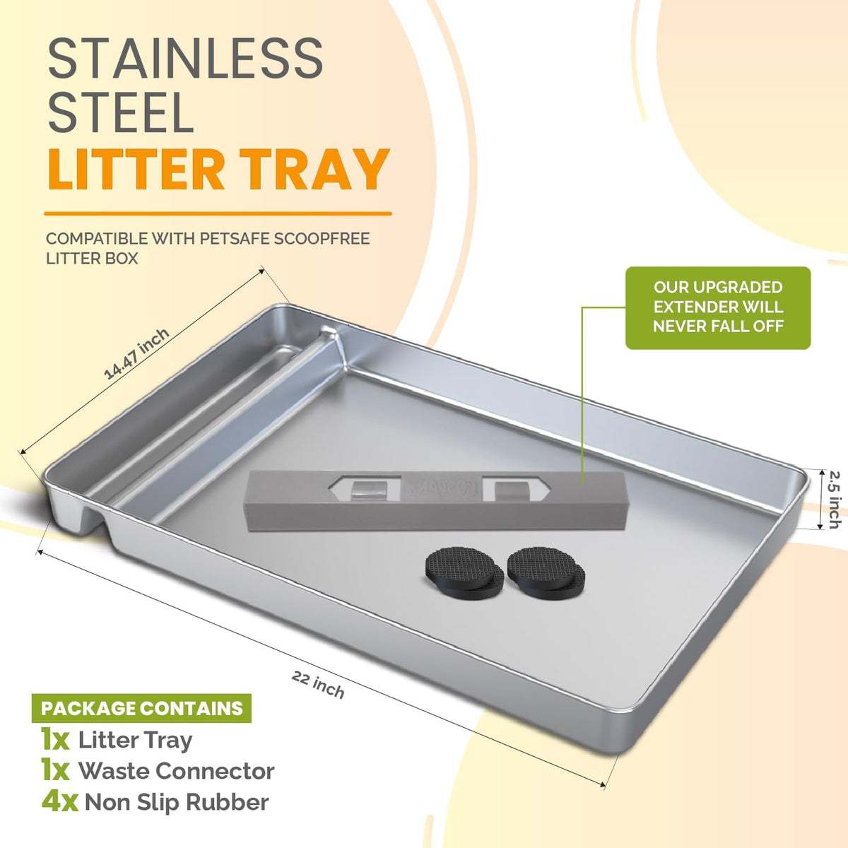 COSPARX tray showing clip-on waste extender design