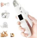 SERPLEX 2-in-1 small pet nail grinder and clipper front view showing integrated LED light