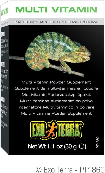 Close up of Exo Terra reptile vitamin powder texture