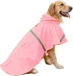 HAPEE Dog Raincoats with Reflective Strip Hoodie,Poncho Jacket for Large Dogs fit Golden Retriever Doodle (A1-Yellow, 24B (65-80 lbs)) - Image 9