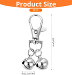 Pack of six premium silver pet collar bells demonstrating compact size and lightweight design.