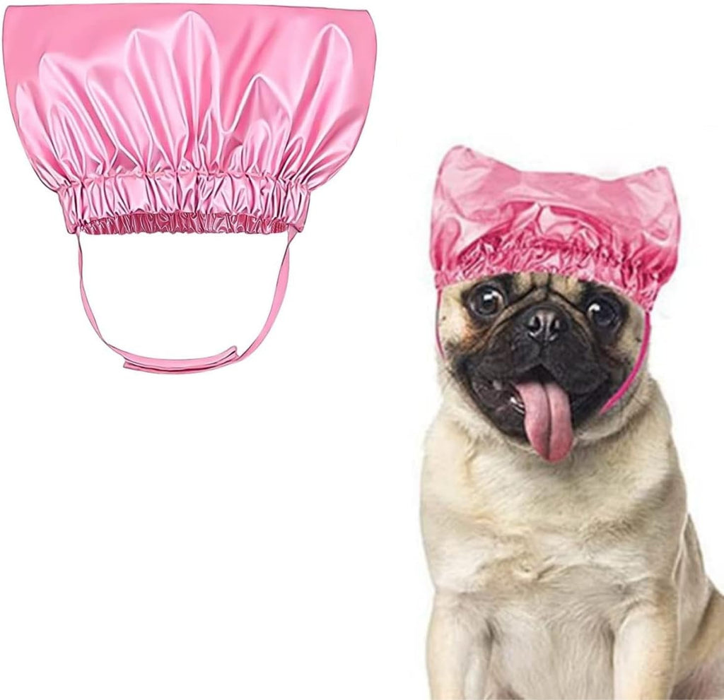 Sezdeki waterproof pink pet shower cap front view