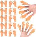 Fnqiank tiny finger hands mini rubber finger puppets front view showing detailed realistic nails and lines.