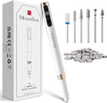 MelodySusie PM170F pen shaped cordless nail drill front view showcasing sleek white metal finish