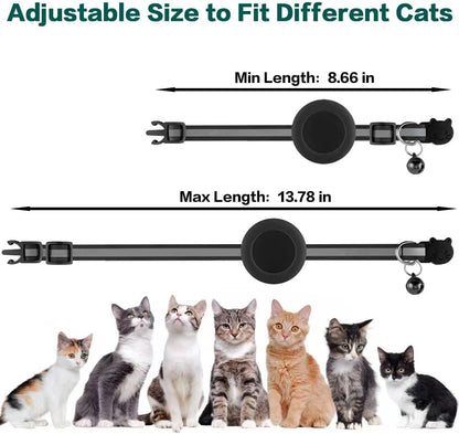 Removable silver metal safety bell attached to the Dgerp reflective breakaway collar for kittens.