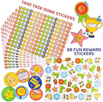 Collection of 1528 reward stickers included with Putska chart