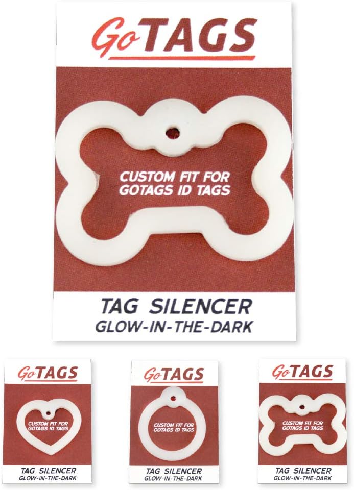 GoTags Dog Tag Silencers, Glow in the Dark Silencer to Quiet Noisy Pet Tags - Image 10
