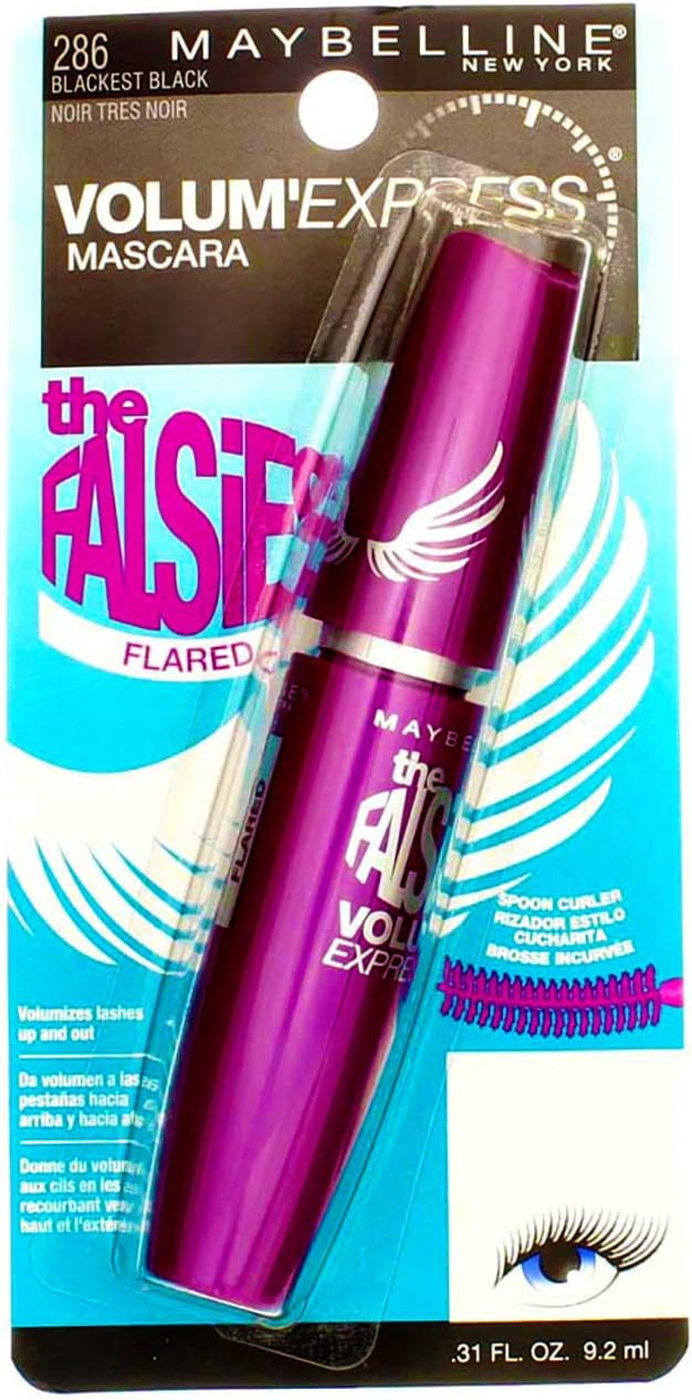 Maybelline Falsies Flared lengthening mascara flexible spoon curler brush close up
