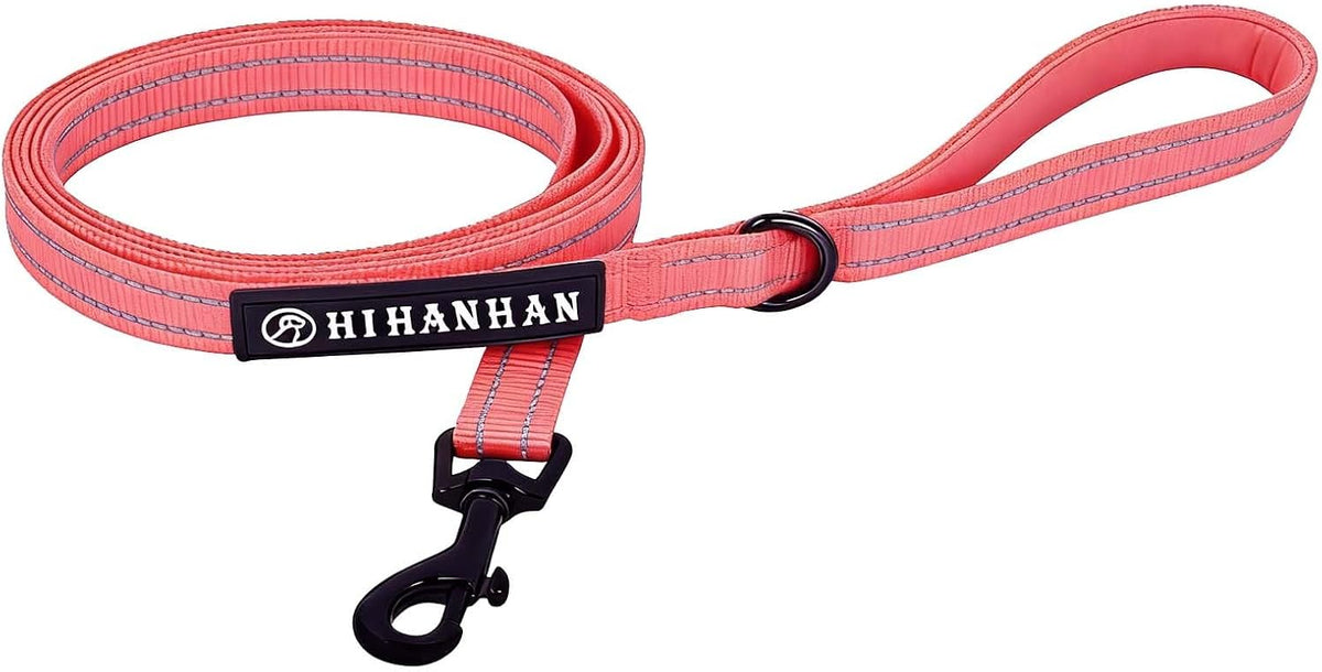 Reflective 6 FT Dog Leash, Premium Traditional Style Puppy Leash with Easy to Use Collar Hook for Small, Medium, and Large Breed Puppies (Black, 3/4 in x 6 ft) - Image 10