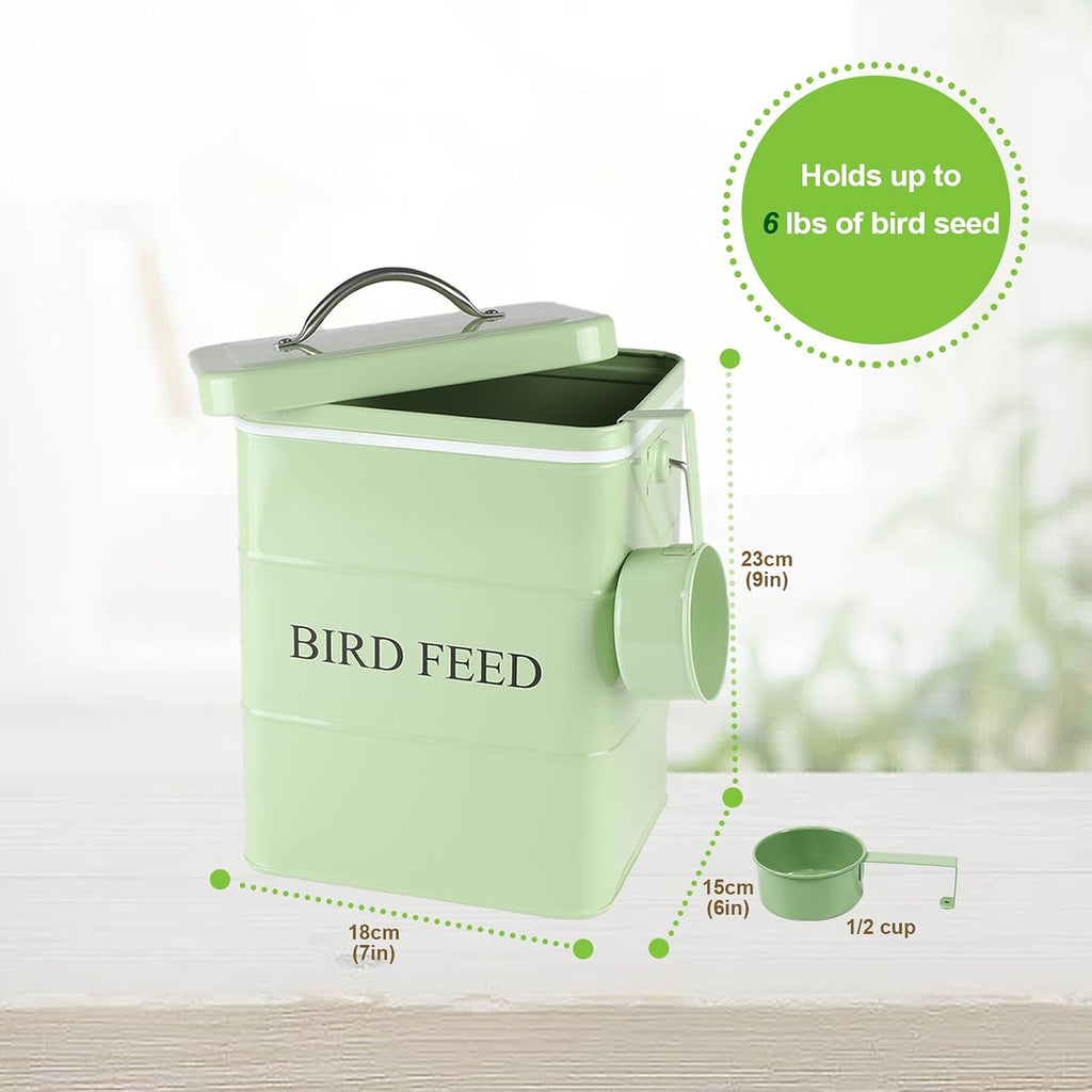 Brabtod galvanized iron seed tin with integrated carry handle