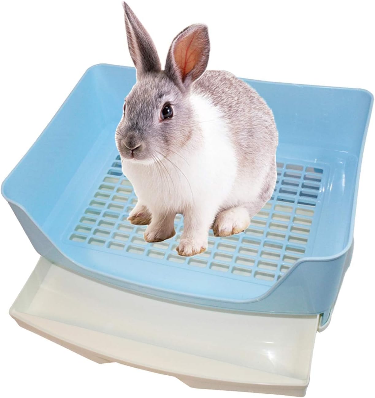 kathson Large Rabbit Litter Box Trainer, Potty Corner Toilet with Drawer Bigger Pet Pan for Adult Hamster, Guinea Pig, Ferret, Galesaur, Bunny and Other Animals (Brown) - Image 9