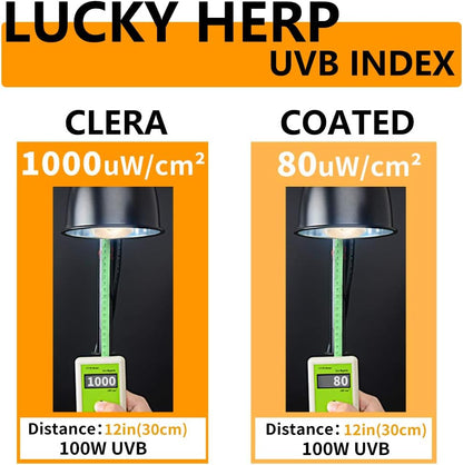 Lucky Herp high intensity sun lamp packaging displaying product technical specifications.