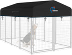 SIRUITON 8x4FT Outdoor Dog Kennel Replacement Cover, Heavy Duty 600D Oxford Fabric with Sun/Rain Dog Play Pen Top Cover Sun Shade Specialized,Snowproof,Sun( Covers Only) - Image 9