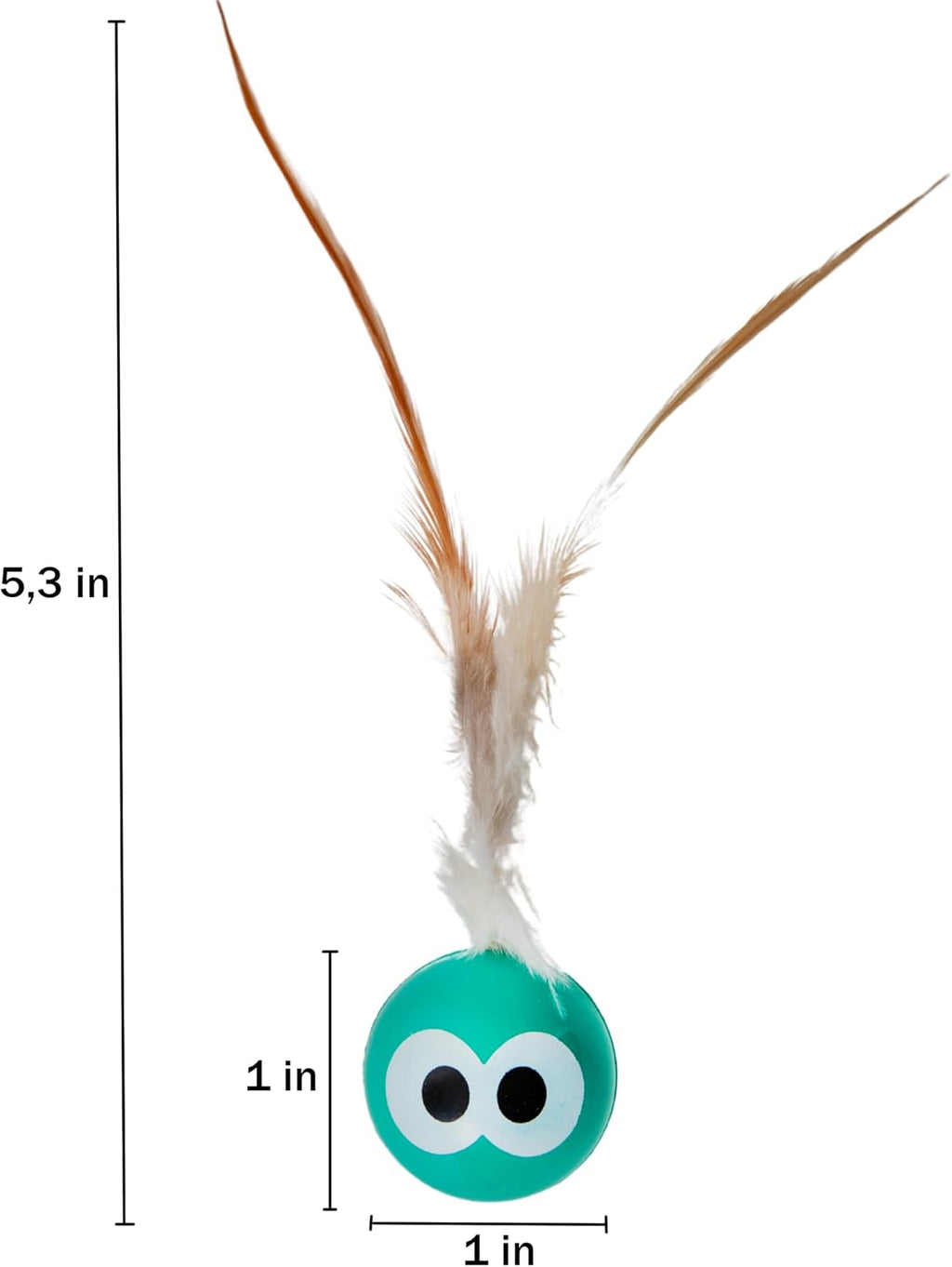 Pet Fit For Life interactive cat toy being tossed to demonstrate the high bounce and erratic movement for indoor cat exercise.