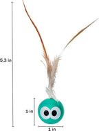 Pet Fit For Life interactive cat toy being tossed to demonstrate the high bounce and erratic movement for indoor cat exercise.